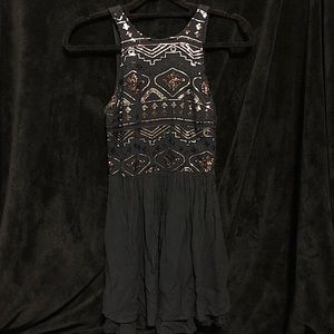 Black Sequin Party Dress